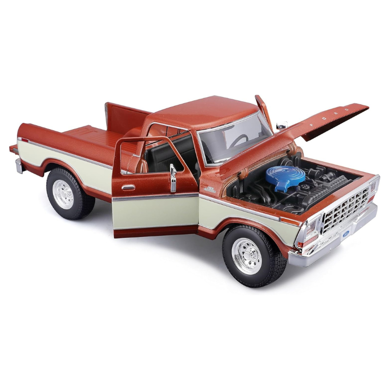 Maisto - 1:18 (1979) Brown/Cream Ford F150 Pick-Up Die-Cast Model Car