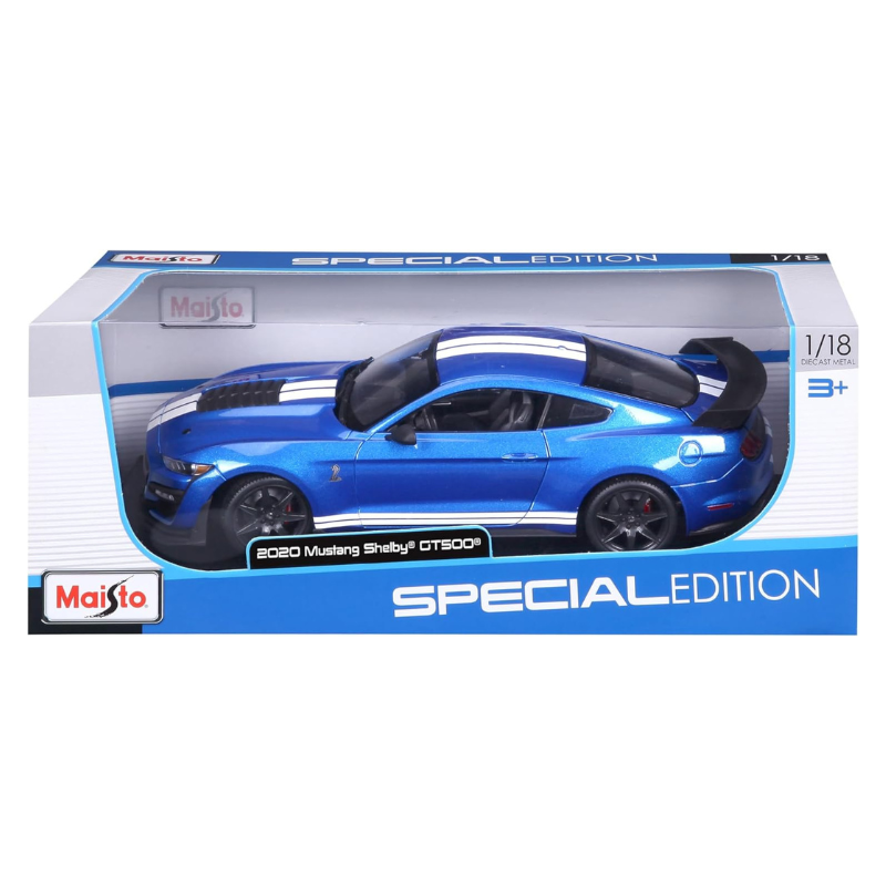 Maisto - 1:18 (2020) Metallic Blue Special Edition Mustang Shelby GT500