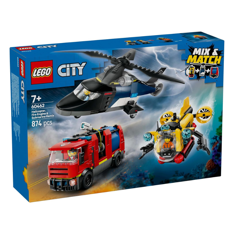 LEGO City - Helicopter, Fire Truck & Submarine