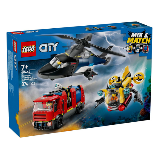LEGO City - Helicopter, Fire Truck & Submarine
