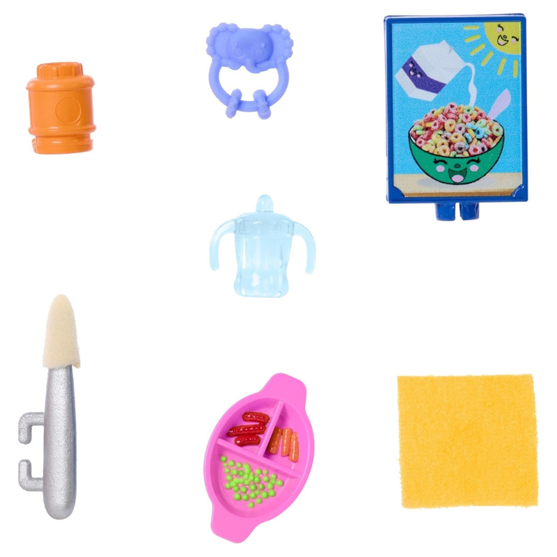 Barbie - Skippe Babysitters Doll and Playset | Feeding Baby (Blonde)