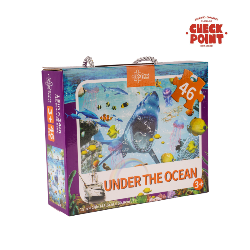 Under the Ocean – 46-Piece Double-Sided Glow-in-the-Dark Kids Puzzle (45.6 x 60.9 cm)