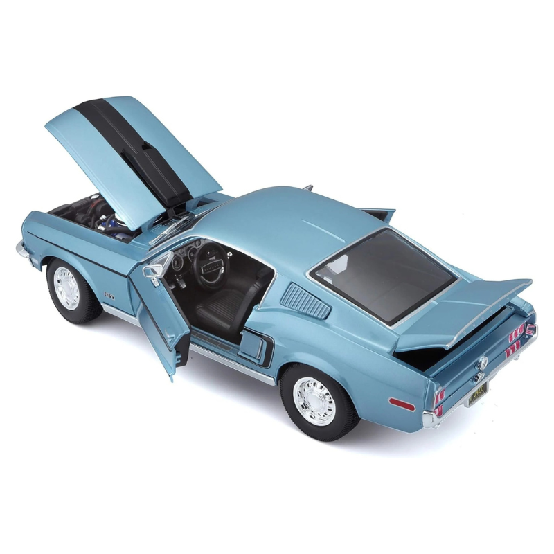Maisto - 1:18 (1968) Metallic Blue Ford Mustang GT Cobra Jet 68