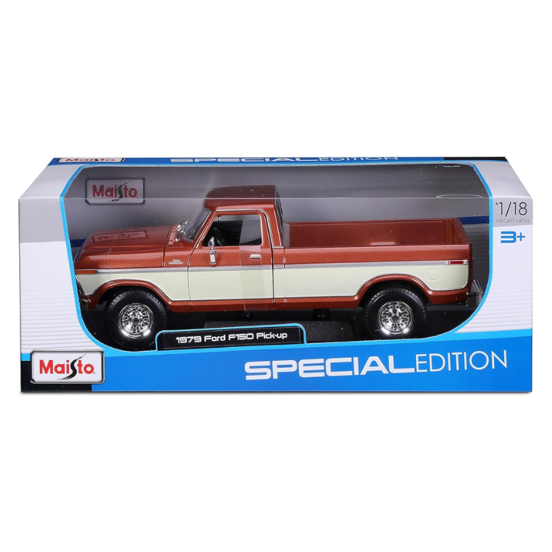 Maisto - 1:18 (1979) Brown/Cream Ford F150 Pick-Up Die-Cast Model Car