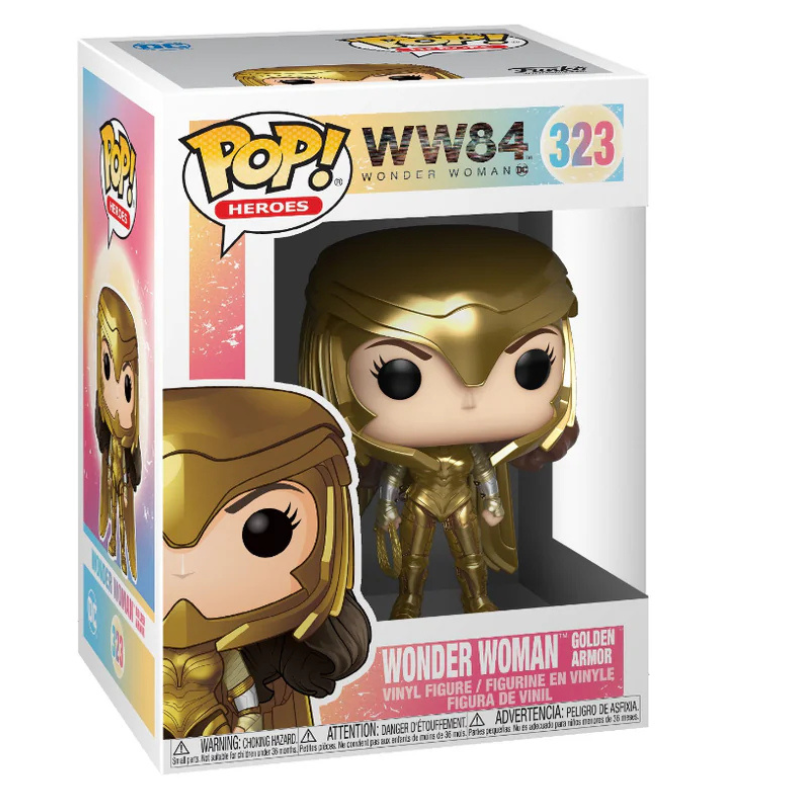 Funko - Pop! Movies: Wonder Woman 1984 | Wonder Woman Gold Flying (Metallic)