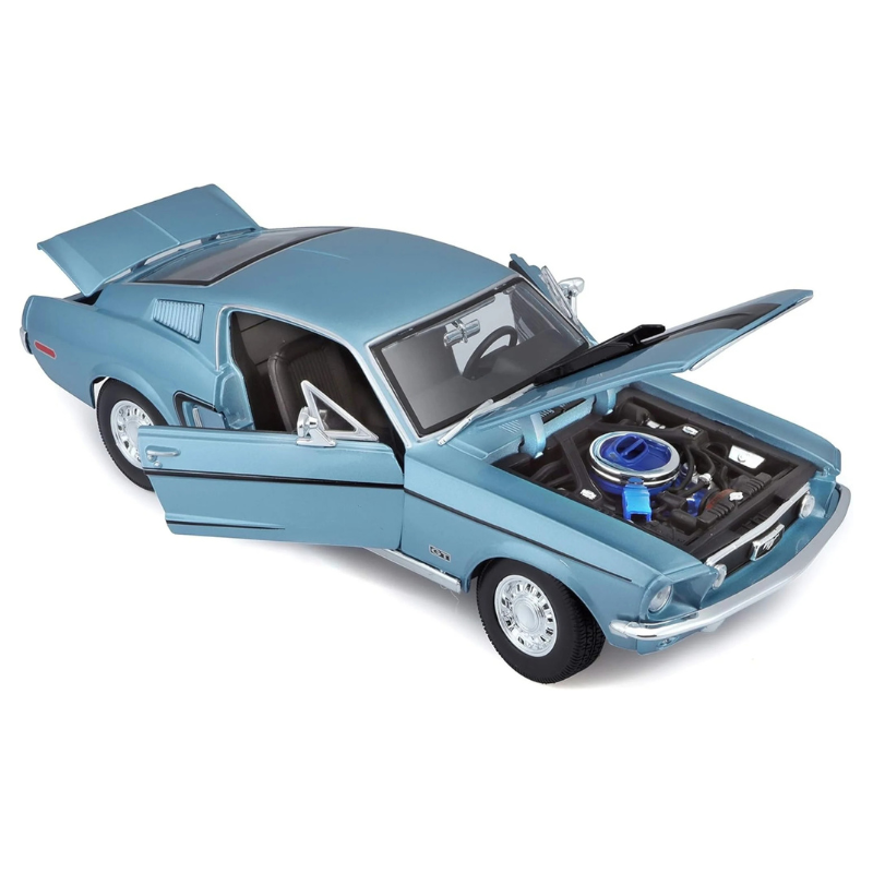 Maisto - 1:18 (1968) Metallic Blue Ford Mustang GT Cobra Jet 68