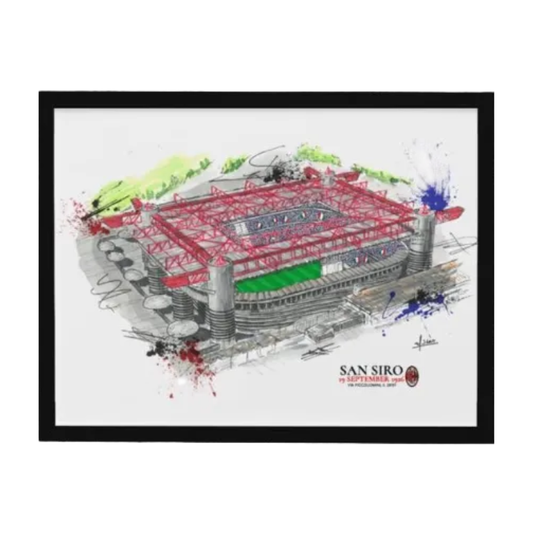 Footballogy - The Art of Milan Stadium Frame