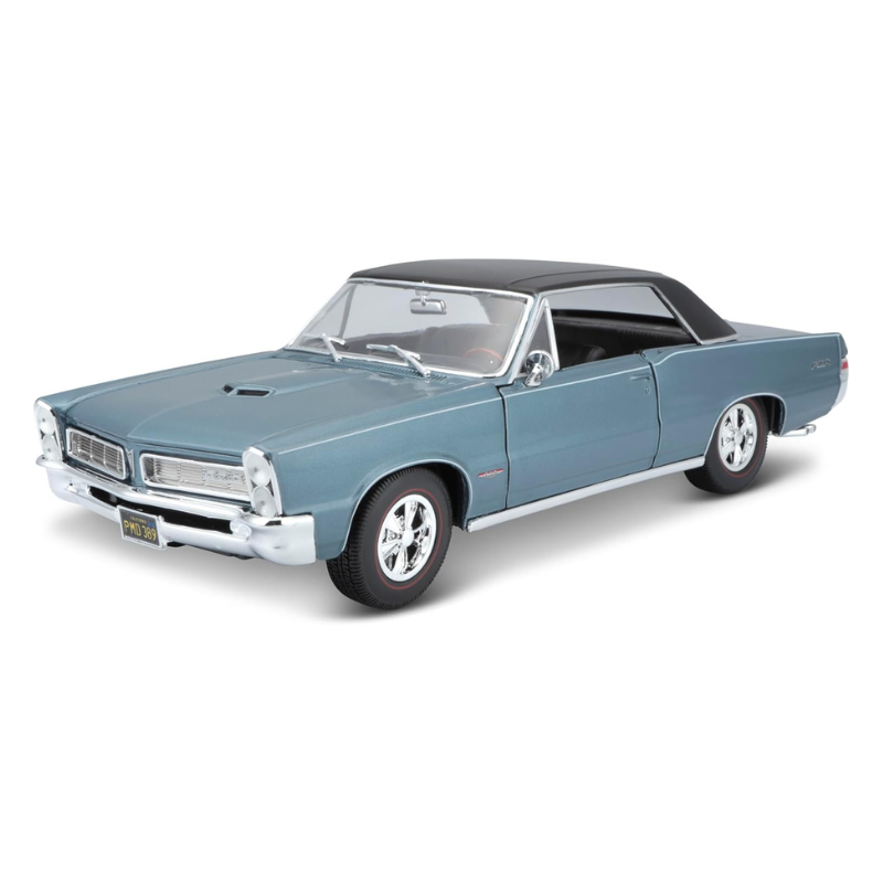 Maisto - 1:18 Metallic Blue (1965) Pontiac GTO Hurst Die-Cast Model Car