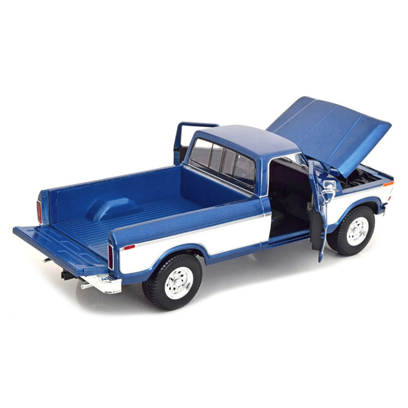 Maisto 1:18 (1979) Blue/White Ford F150 Pick-Up Die-Cast Model Car