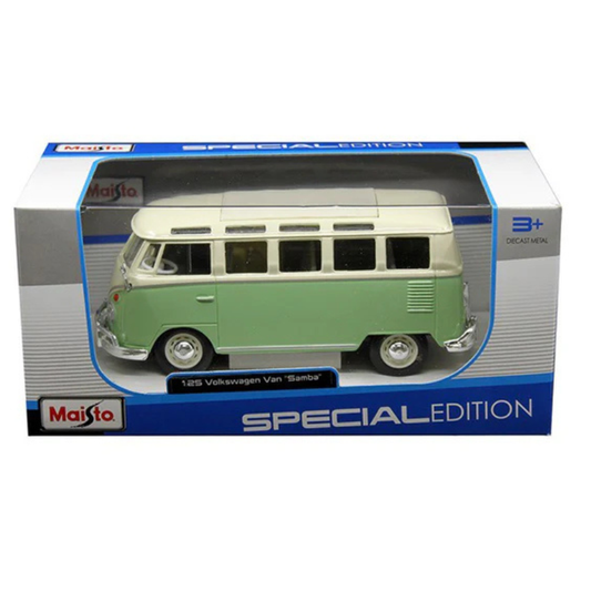 Maisto - Volkswagen Samba Van | Green-Beige