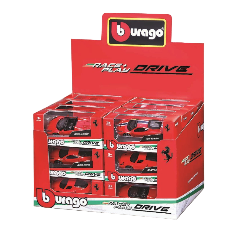 Bburago - Ferrari Race & Play 1:64 Cars Assortment