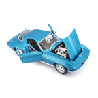 Maisto - 1:18  (1965) Metallic Light Blue Chevrolet Corvette Die-Cast Model Car