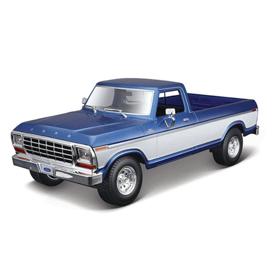 Maisto 1:18 (1979) Blue/White Ford F150 Pick-Up Die-Cast Model Car