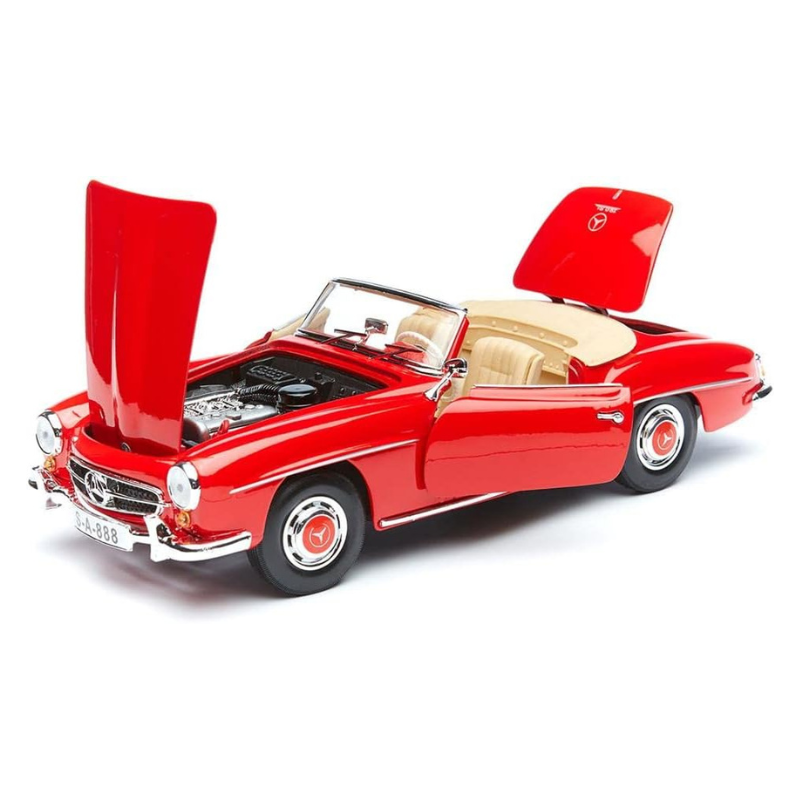 Maisto - 1:18 (1955) Red Mercedes-Benz 190 SL Die-Cast Model Car