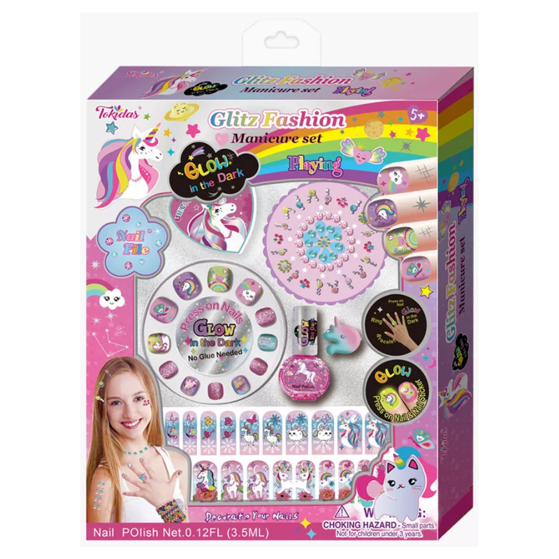 Tokidas - Glow in the Dark Glitz Fashion Manicure Set