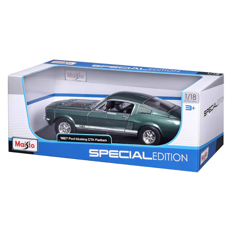 Maisto - 1:18 (1967) Metallic Green Ford Mustang GTA Fastback