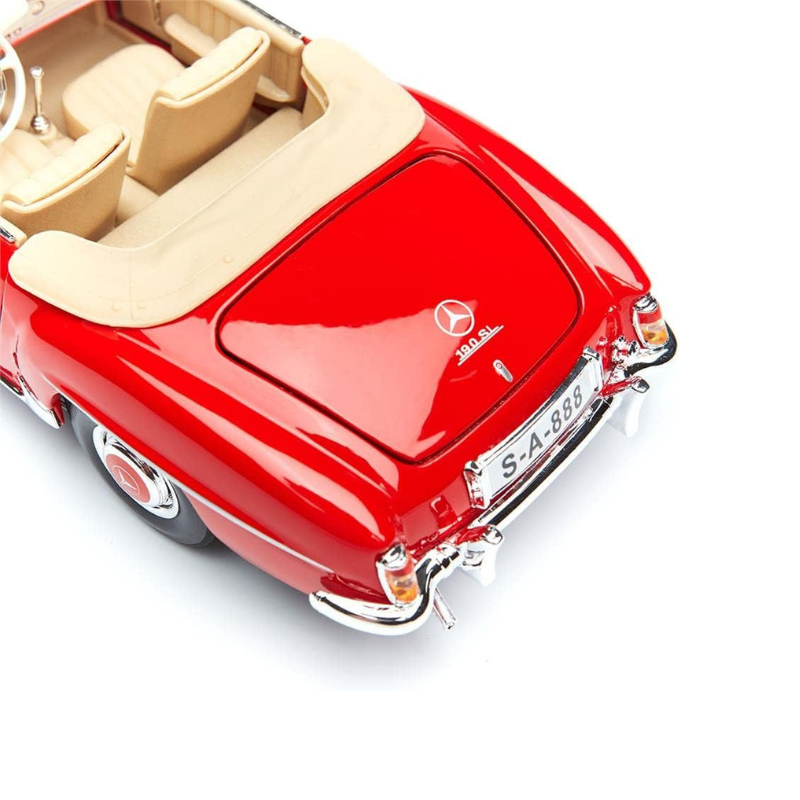 Maisto - 1:18 (1955) Red Mercedes-Benz 190 SL Die-Cast Model Car