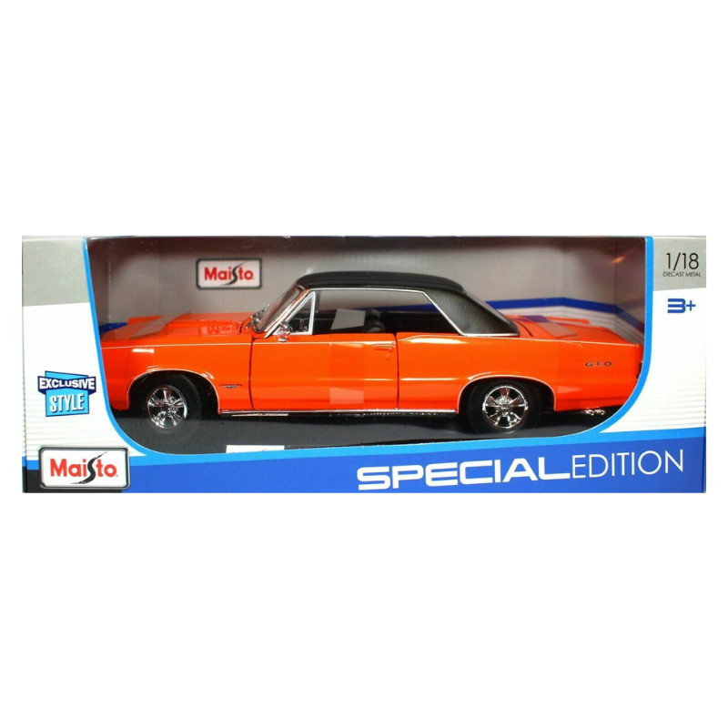Maisto - 1:18 Orange (1965) Pontiac GTO Hurst Die-Cast Model Car