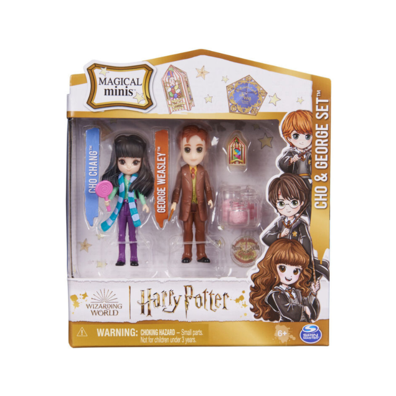 Spin Master - Harry Potter Wizarding World | Magical Mini Friends Cho Chang and George Weasley Figure Set