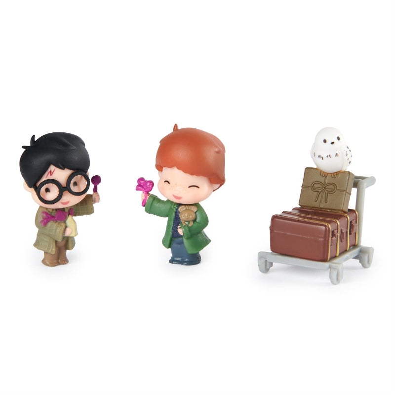 Spin Master - Harry Potter Wizarding World | Micro Magical Moments Harry, Ron, and Hedwig Figure Set