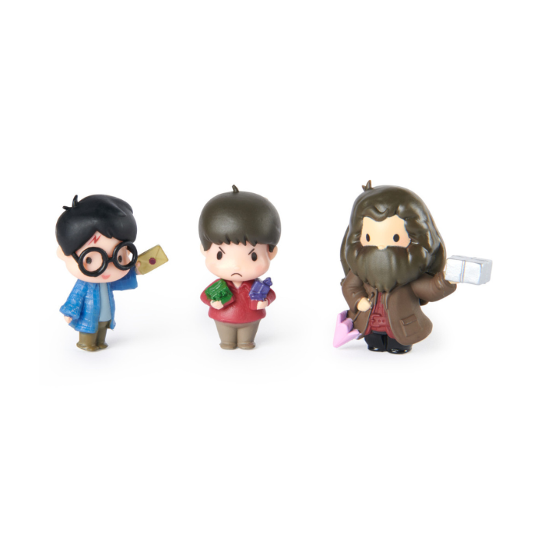 Spin Master - Harry Potter Wizarding World | Micro Magical Moments Harry, Hagrid, and Dudley Figure Set