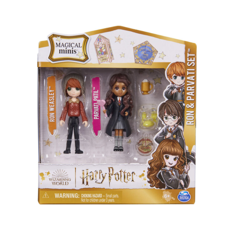 Spin Master - Harry Potter Wizarding World | Magical Mini Friends Ron Weasley and Parvati Patil Figure Set