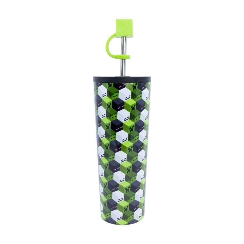 STOR VASO TERMO ACERO INOXIDABLE CON CAÑA 3D 770 ML MINECRAFT ICONICMONO YOUNG ADULT