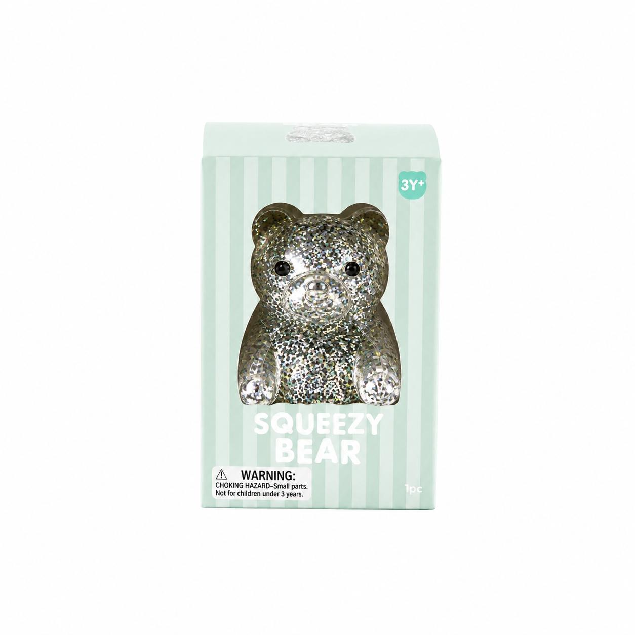 J'Adore Squeezy Bear-Silver