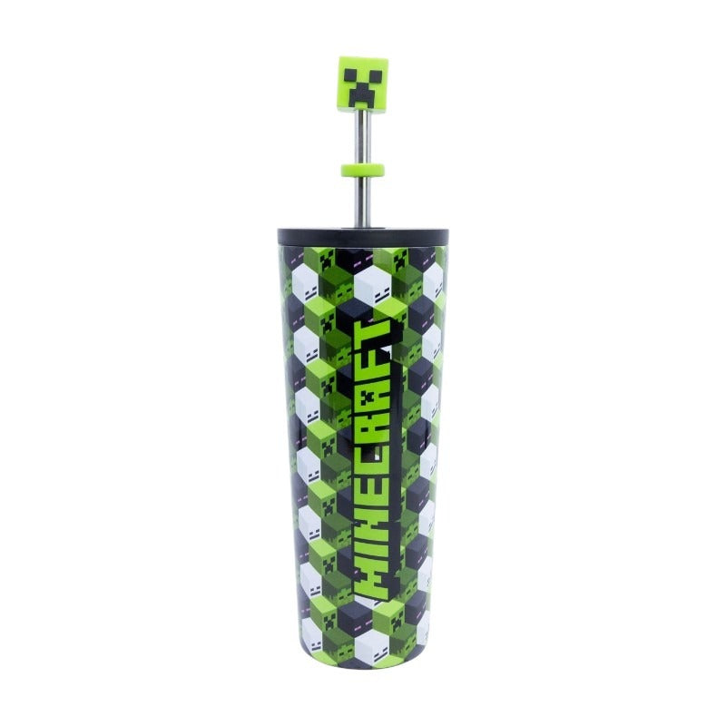 STOR VASO TERMO ACERO INOXIDABLE CON CAÑA 3D 770 ML MINECRAFT ICONICMONO YOUNG ADULT