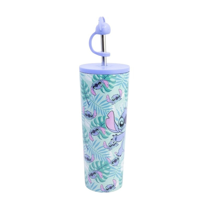 STOR VASO TERMO ACERO INOXIDABLE CON CAÑA 3D 770 ML STITCH ALOHA YOUNG ADULT