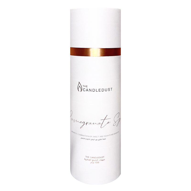 White bottle with gold band and text on a white background