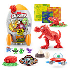 Zuru Smashers dinosaur vs aliens toy set with red dinosaur figure and packaging on a white background