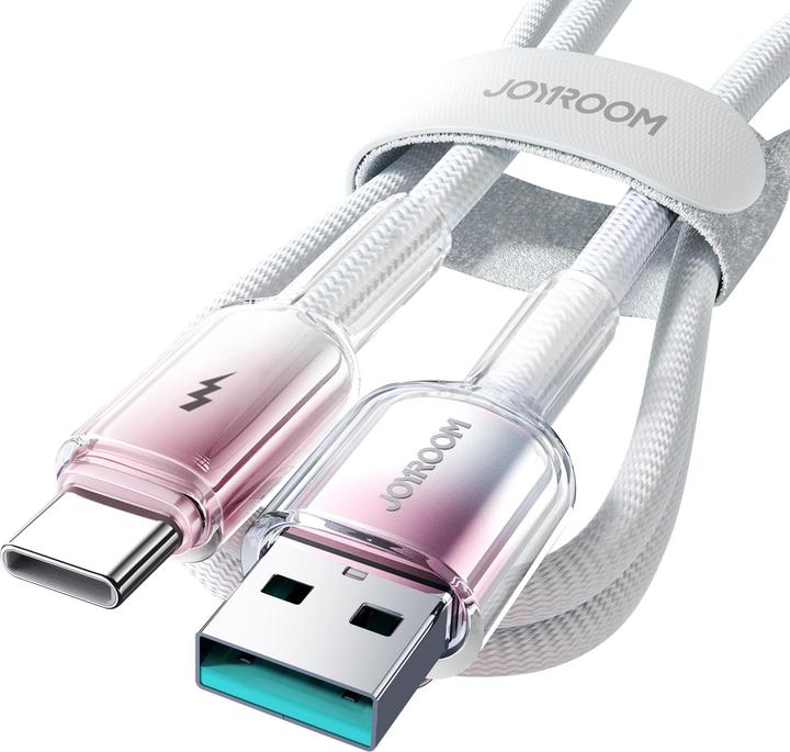 JOYROOM S-A42 Crystal-clear Series 3A Fast Charging Data Cable (USB-A to Type-C) 1. 2m - White