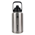 AquaFlask Growler 64oz (1.9L) Insulated Water Jug – Silver Steel