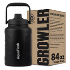 AquaFlask Growler 84oz (2.5L) Insulated Water Jug – Space Black