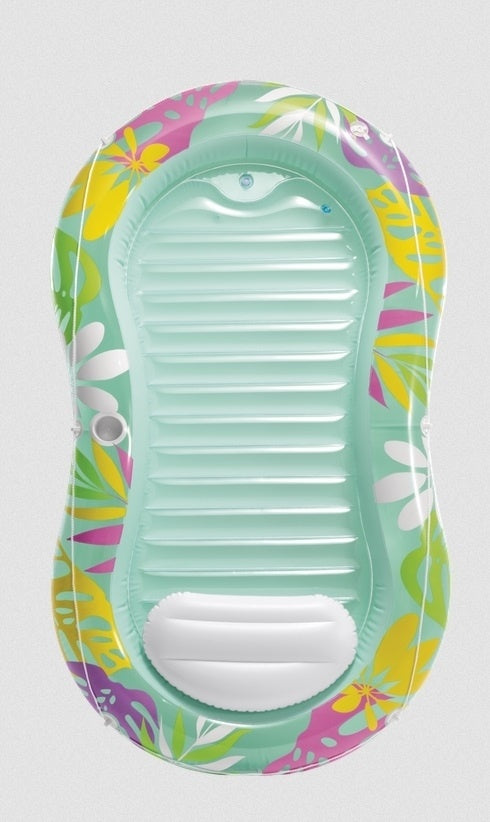 Intex Tropical Kids Inflatable Pool Mattress-Blue