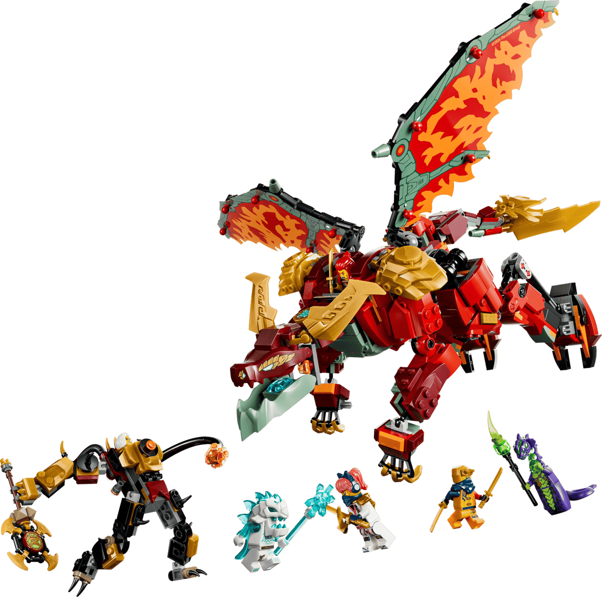 Wyldfyre's Transforming Dragon Mech- 821 Pcs