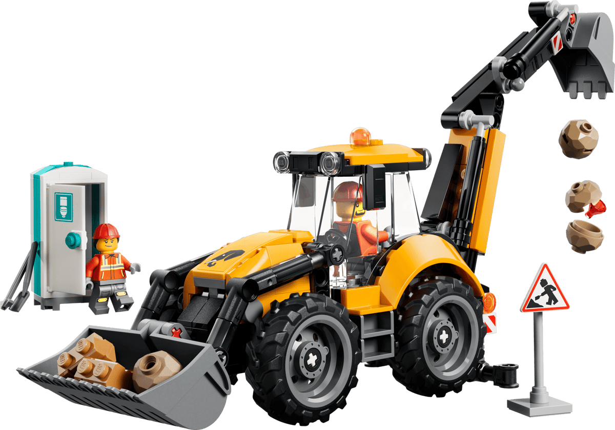 Yellow Backhoe Loader- 301 Pcs