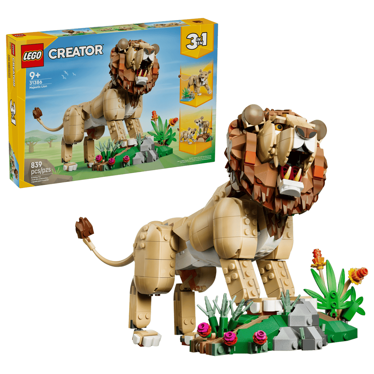 Wild Animals: Majestic Lion- 839 Pcs
