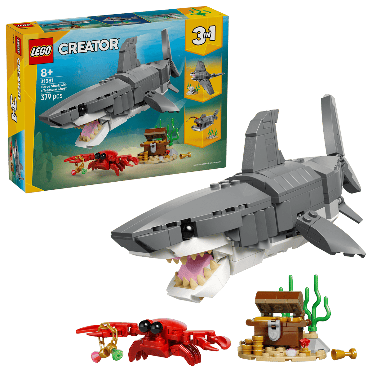 Fierce Shark with a Treasure Chest- 379 Pcs