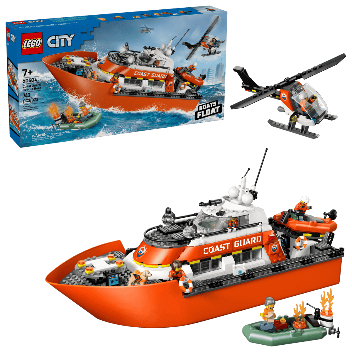 Coast Guard Rescue Boat & Helicopter- 742 Pcs