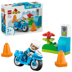 Blue Police Motorcycle- 11 Pcs