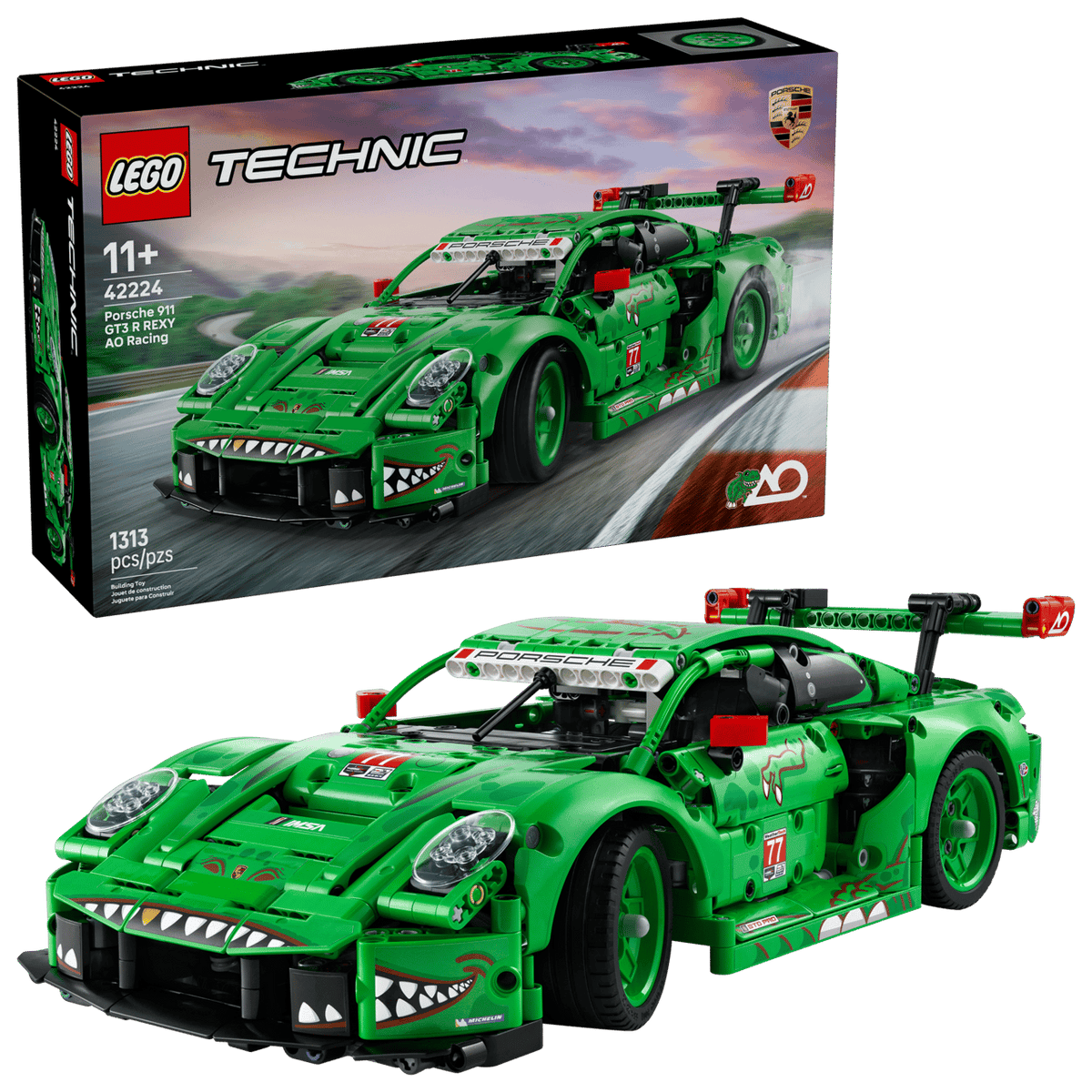 Porsche 911 GT3 R REXY AO Racing Car- 1313 Pcs