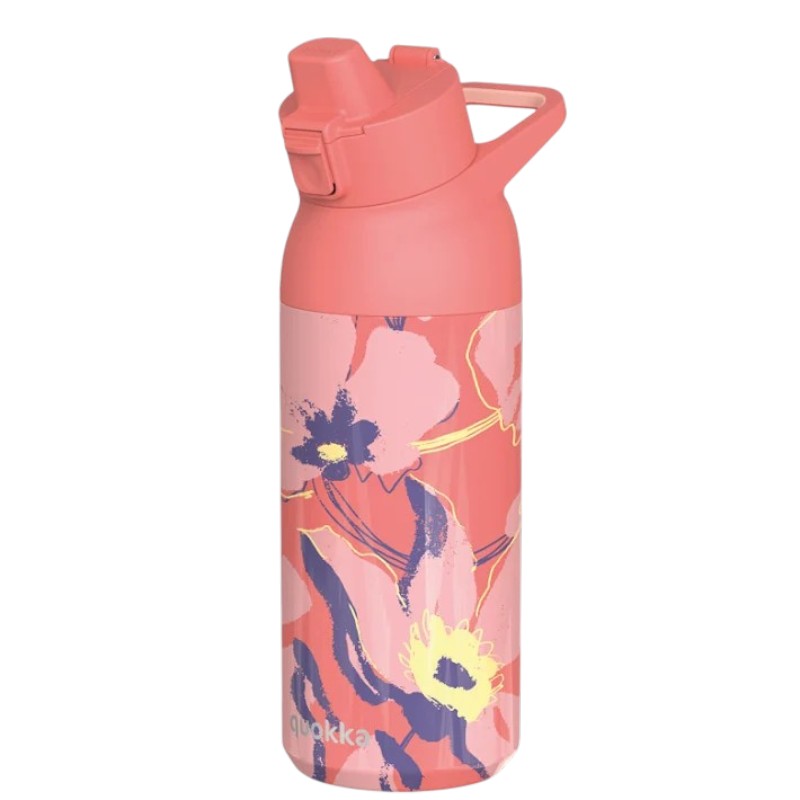 QUOKKA THERMAL SS SIPPER BOTTLE TIDE CORAL SKETCH 700 ML