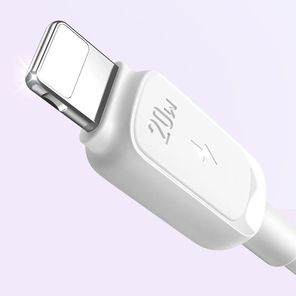 JOYROOM S-A14 Multi-color Series 30W Fast Charging Data Cable (Type-C to Lightning) 1. 2m - White
