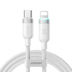 JOYROOM S-A63 Starway Series 30W Auto Power-off Fast Charging Data Cable (Type-C to L) 1. 2m - White