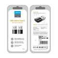 S-H152 USB Male to Type-C Female Adapter-2pcs - Black