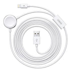 S-IW002S Apple Watch Magnetic Two-in-one Charging Cable 1. 5m White