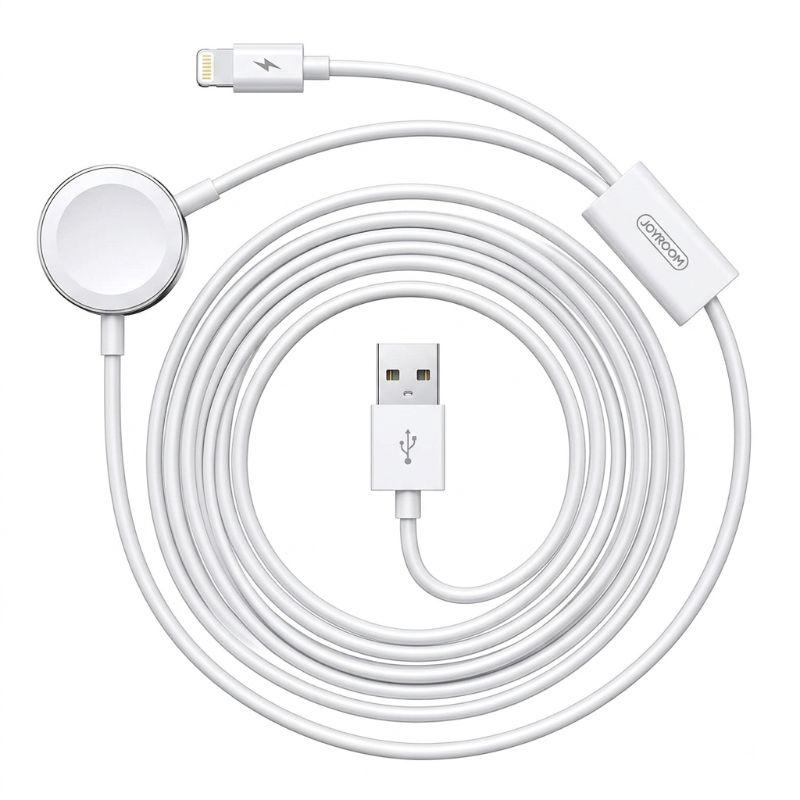 S-IW002S Apple Watch Magnetic Two-in-one Charging Cable 1. 5m White
