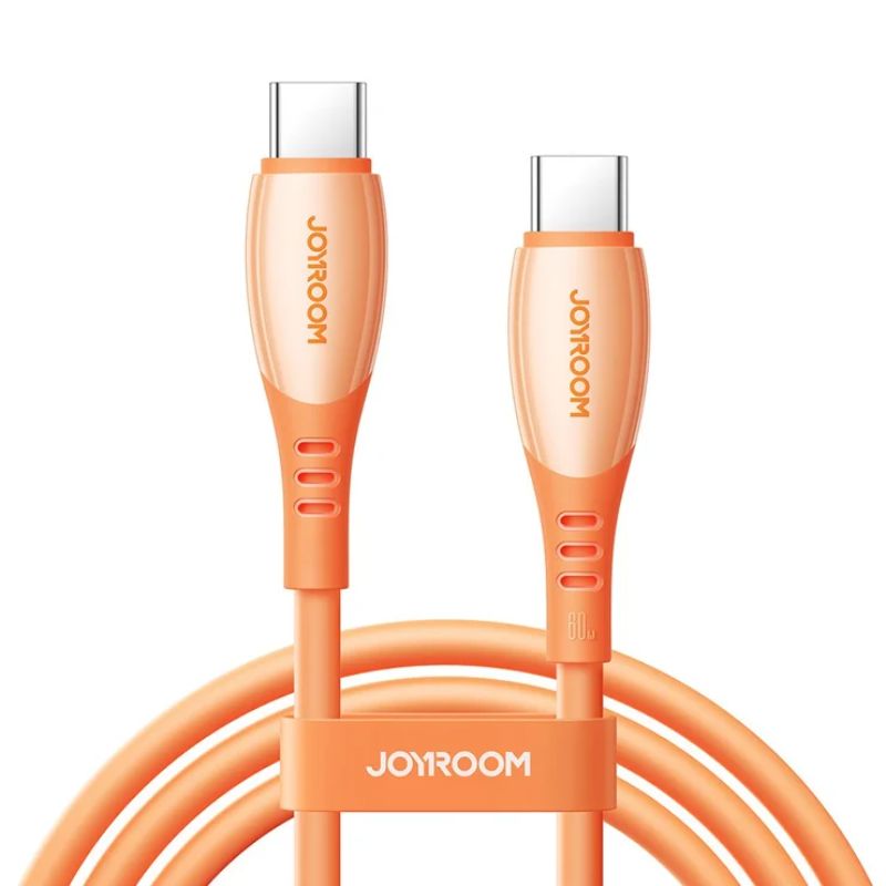 JOYROOM S-A59 Vibrant Series 60W Fast Charging Data Cable (Type-C to Type-C) 1. 2m - Orange